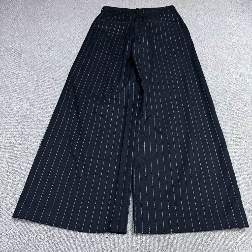 Gap Pants Black Pinstripe Pockets Women’s Size 4 Petite - Picture 10 of 12